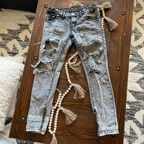 ONE TEASPOON Trashed Freebirds Jeans - Picture 2 of 4